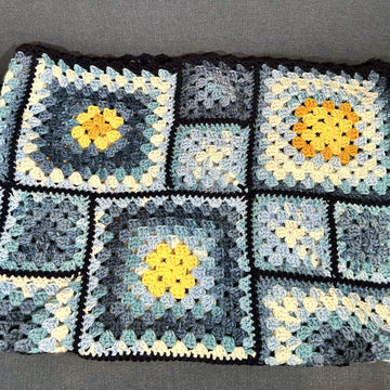 The Starry Night granny square blanket