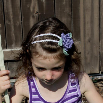 Double Strand Headband with Roses and Leaves