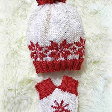 Festive cheer! hat & mittens xmas set