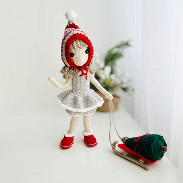 Crochet Elf Girl, amigurumi elf doll with clothes