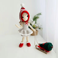 Crochet Elf Girl, amigurumi elf doll with clothes