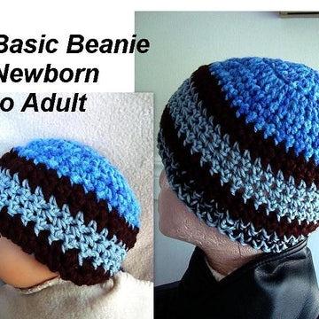586 Unisex Basic Beanie Hat, baby to adult, boy hat