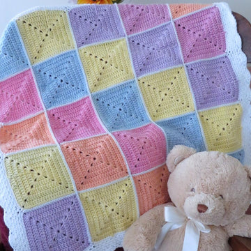 Rainbow Granny Delight Baby Blanket - Lion Brand Baby Mandala