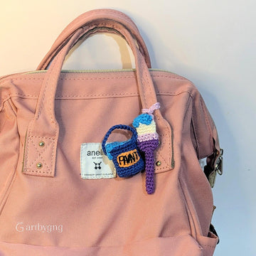 Paint and brush bag charm