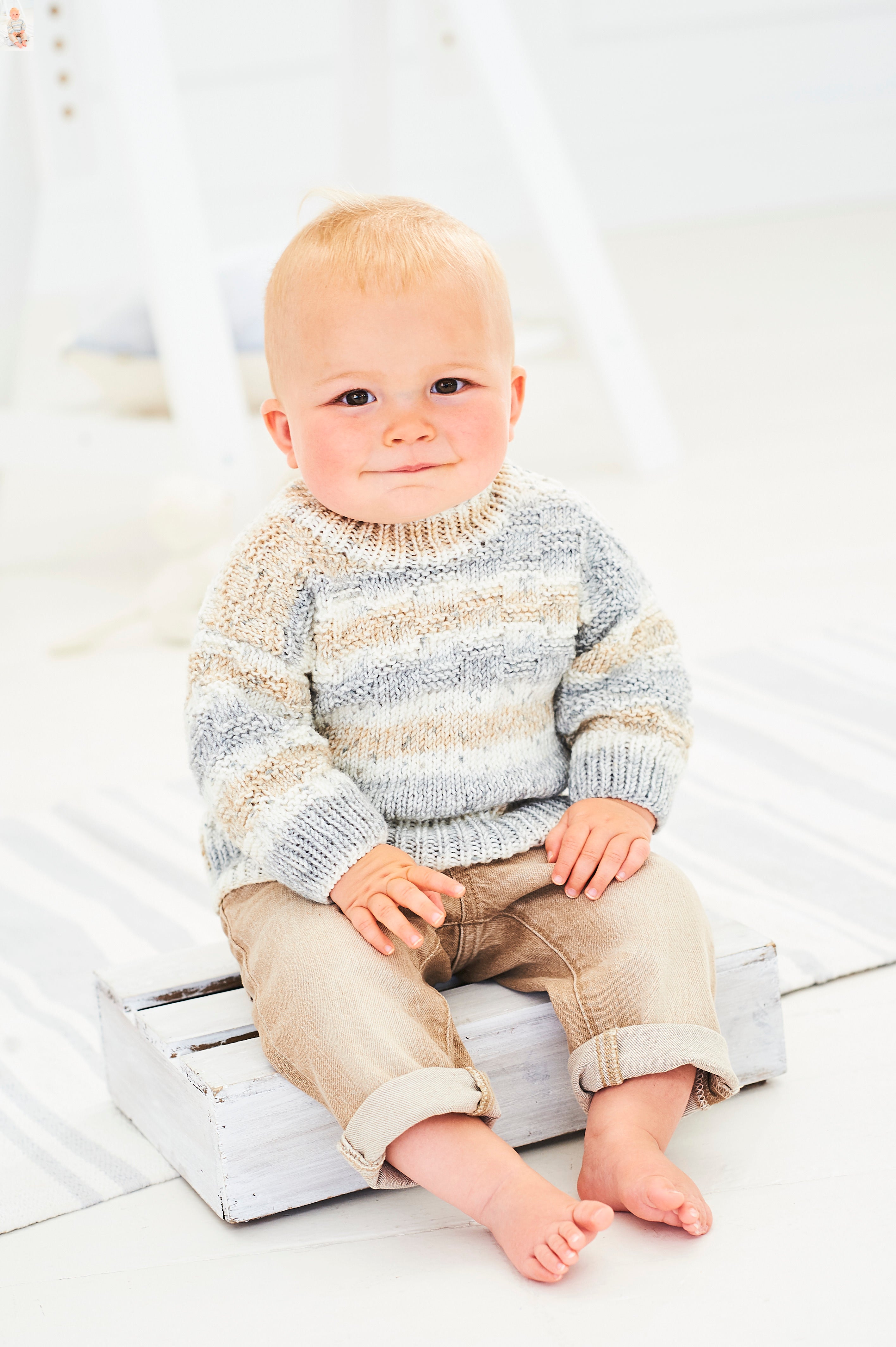 Jumper and Cardigan in Stylecraft Bambino Prints - 9744 - Leaflet