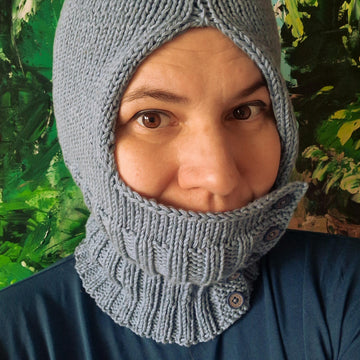 Sage Balaclava for Aran