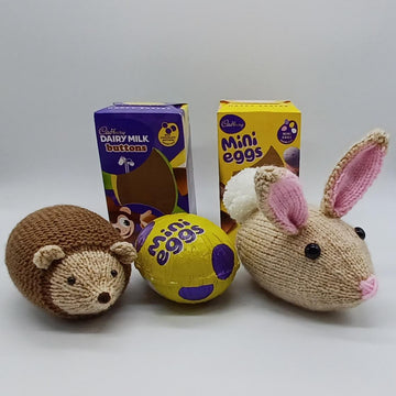 PDF KNITTING PATTERN Easter Egg Cover 98g Choc Egg DK Easter Egg Hunt EASY Puppet Toy Small Easter Egg