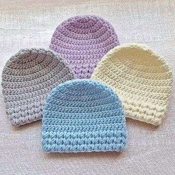 Puff V Stitch Baby Hat