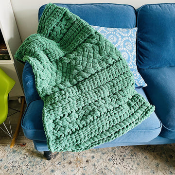 Chunky Celtic Weave Blanket