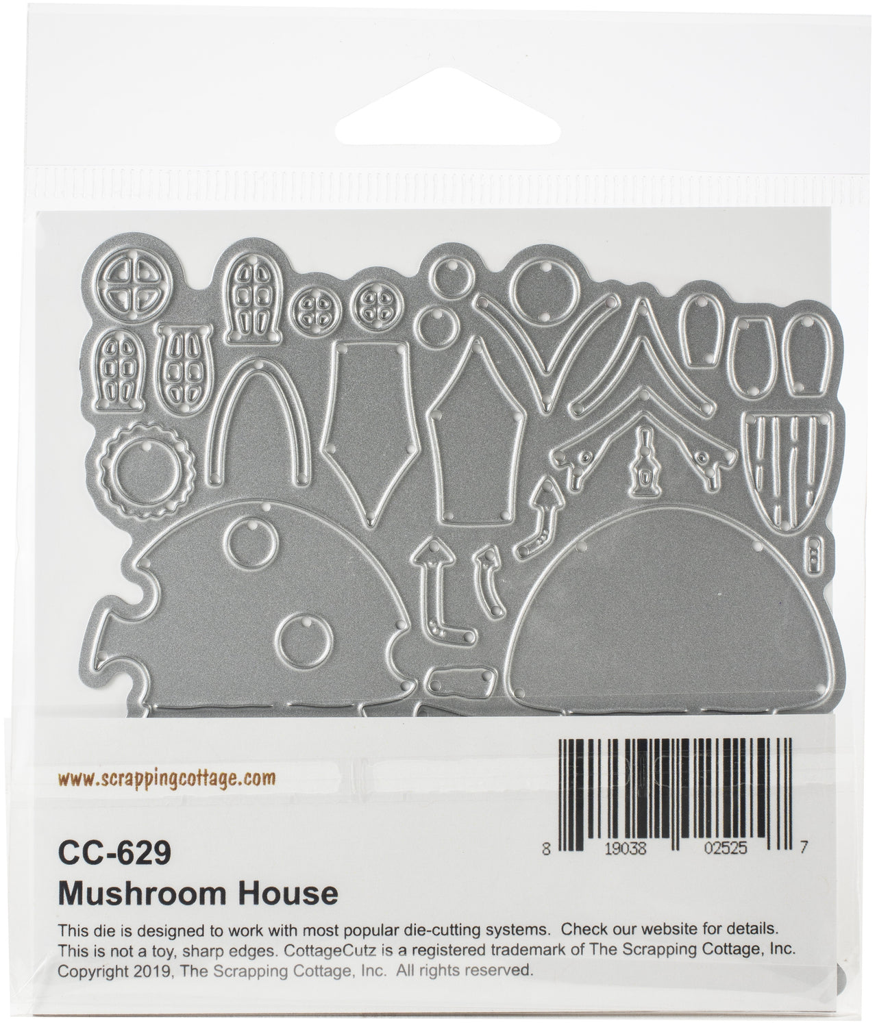 CottageCutz Dies - Mushroom House 2.8"X3.2"