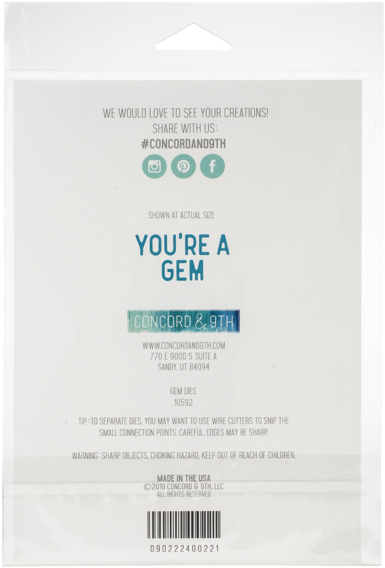 Concord & 9th Dies - Gem