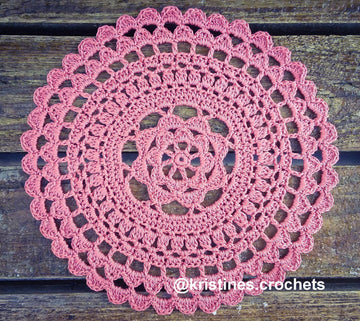 Wild Rose Doily Written Pattern
