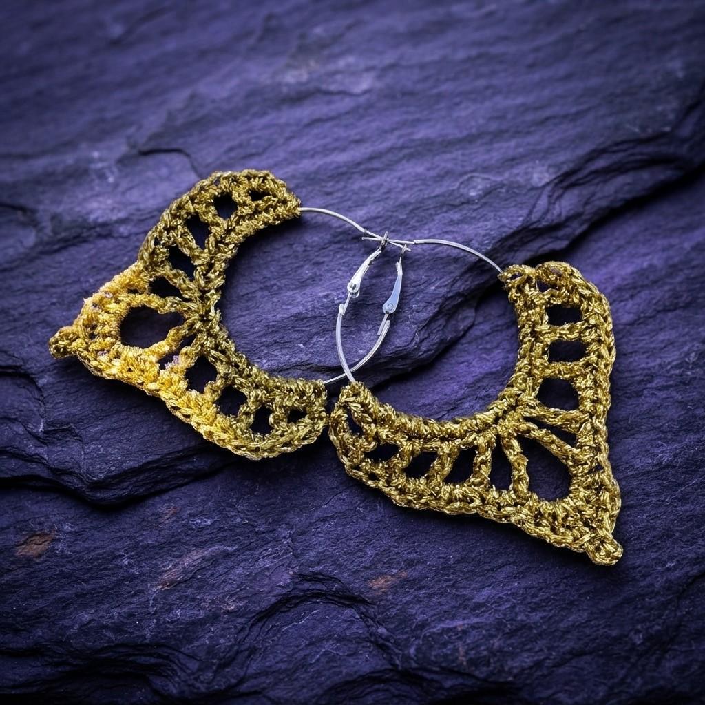 142. Hoop Festive Lotus Earrings