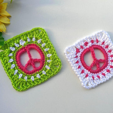 Peace Sign Granny Square