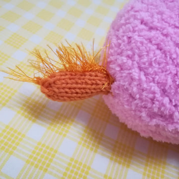 Toy Knitting Patterns -Knit plush Axolotl how to mak soft toy from yarn 11.8 inc