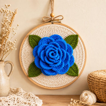 3D Crochet Flower Pattern with Leaves – PDF + Video Tutorial