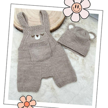 Baby Bear Romper and Hat Set