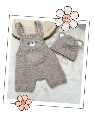 Baby Bear Romper and Hat Set