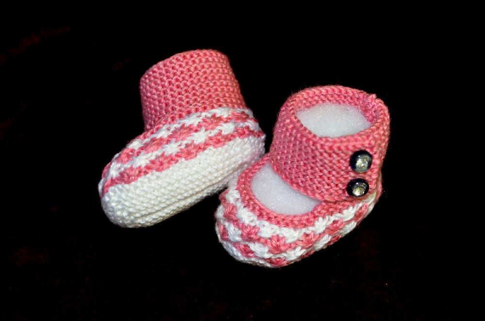 Daisy Stars Baby Booties