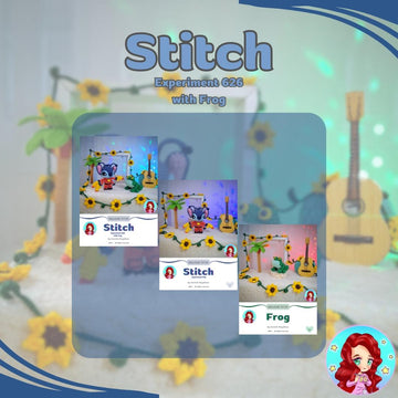 Stitch “Experiment 626” with Frog – Amigurumi Crochet Pattern (PDF Digital)
