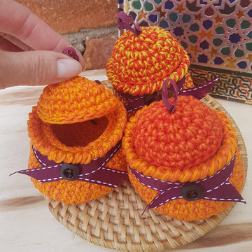 Pumpkin Lidded Pots