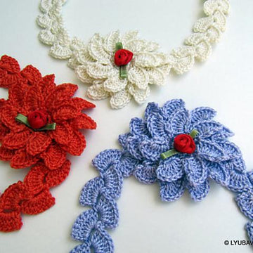 Lyubava Crochet Flower Headband Tutorial