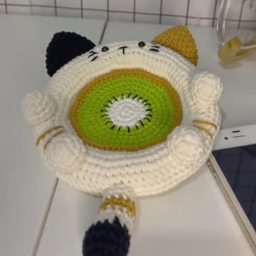 Kiwi Cat Ring Holder Crochet