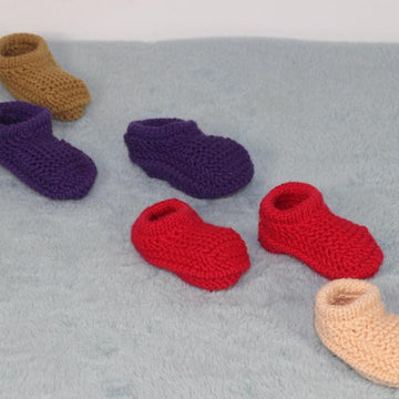 Baby Simple Aran Circular Slippers