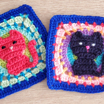 Granny Square with Fantastic Cat