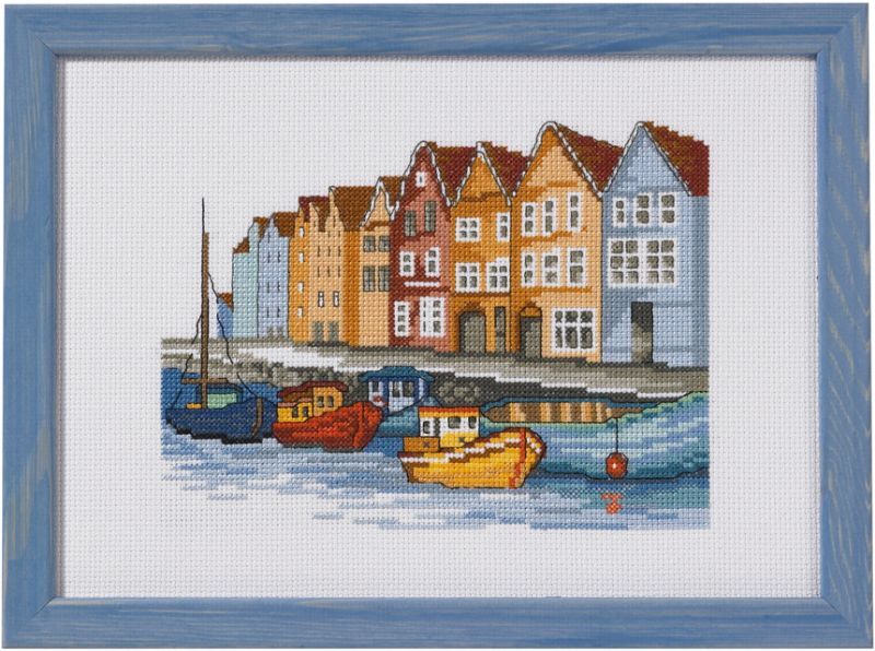 Permin Boats Cross Stitch Kit - 20x28cm