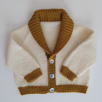 Caress Baby Cardigan Knitting Pattern | 0-24 months