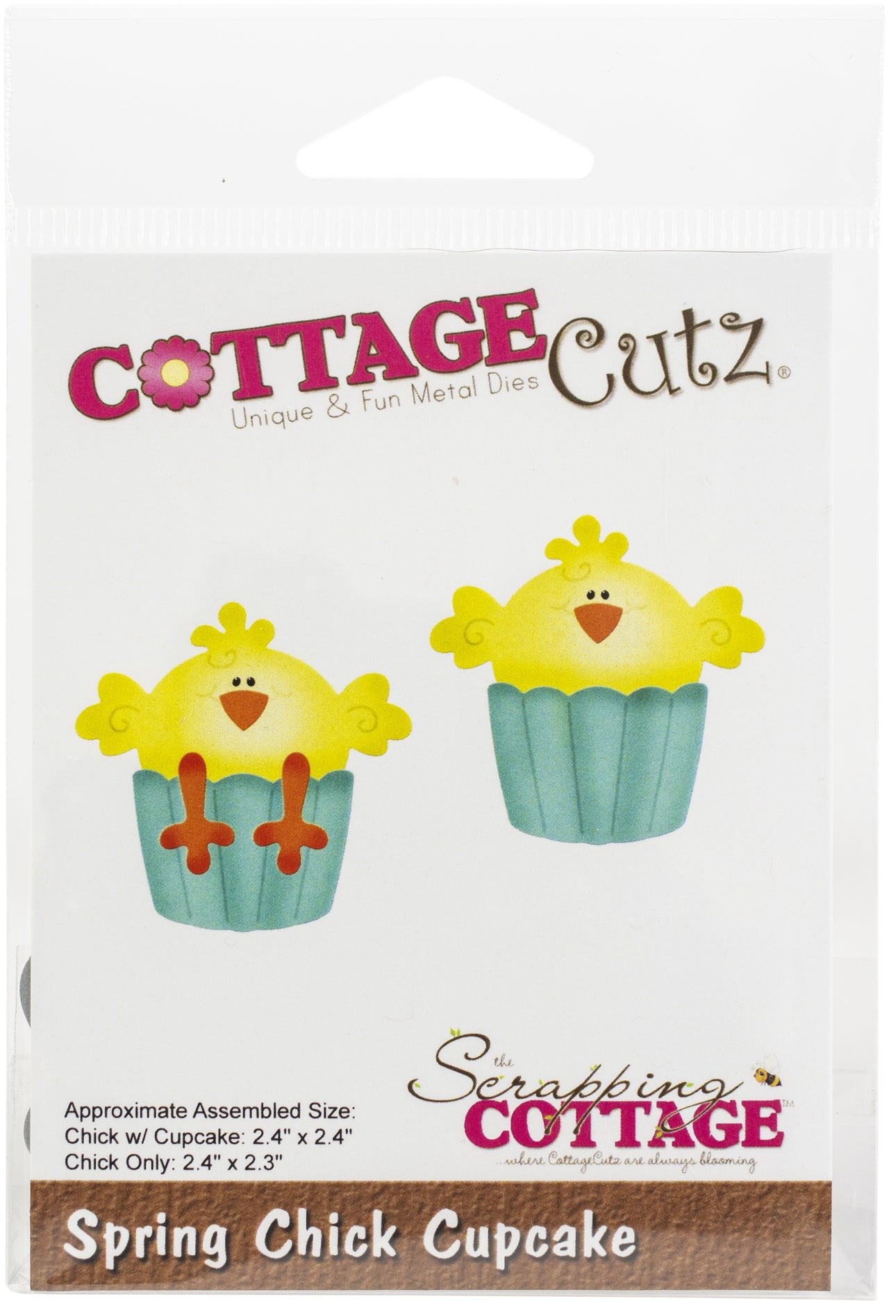 CottageCutz Dies - Spring Chick Cupcake 2.3"X2.4"