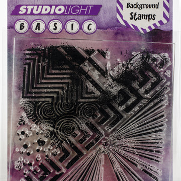 Studio Light Mixed Media 5"X5" Background Stamp - Graphic