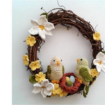 Easter Wreath Bird Family