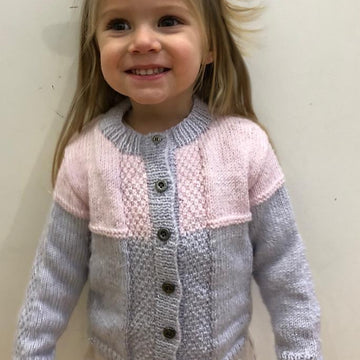 Girls Colour Block Cardigan