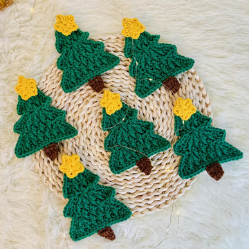 Christmas tree crochet, Christmas tree garland