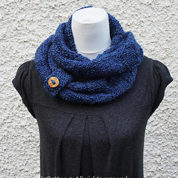 Homespun blue scarf