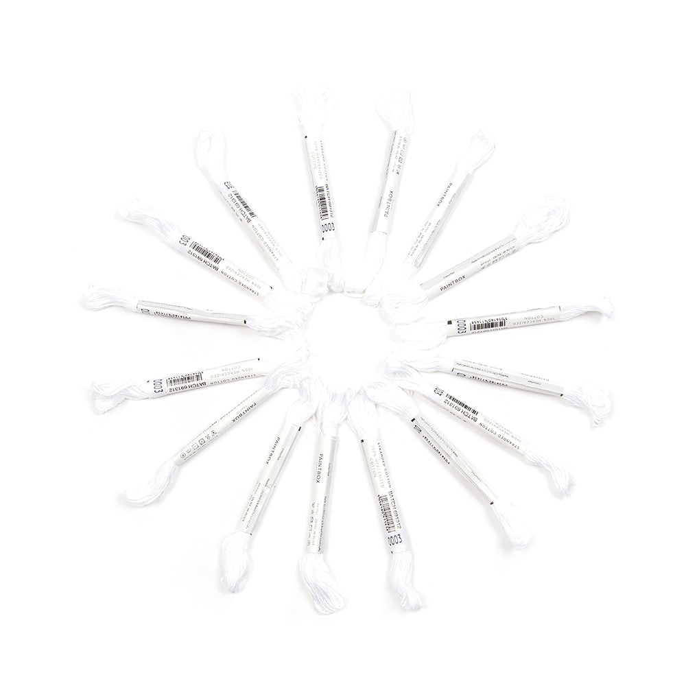 Paintbox Crafts Stranded Cotton 16 Skein Value Pack - White