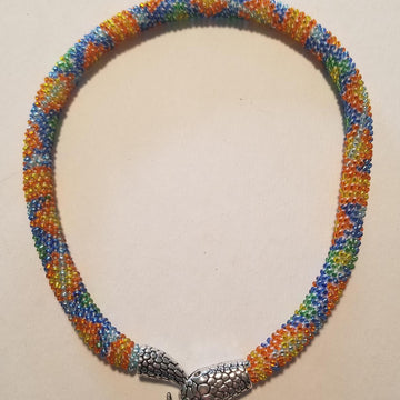 Bead Crochet Snake Necklace or Bracelet
