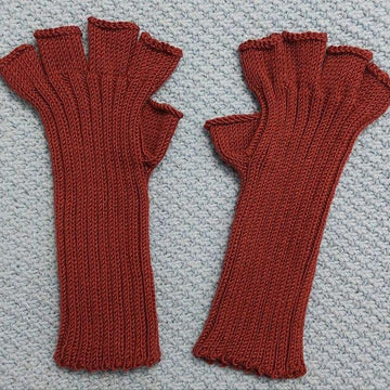 Knit half finger gloves Machine Knitting Pattern