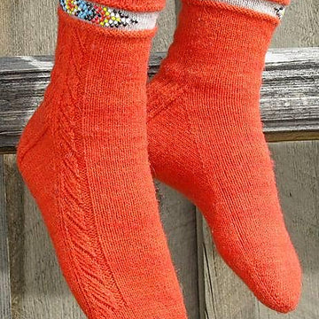 Indian Feather Socks (side design)