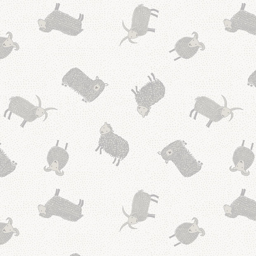 Lewis & Irene Country Life Reloved - Sheep On White