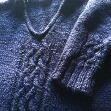 Cornflower Cabled Pullover