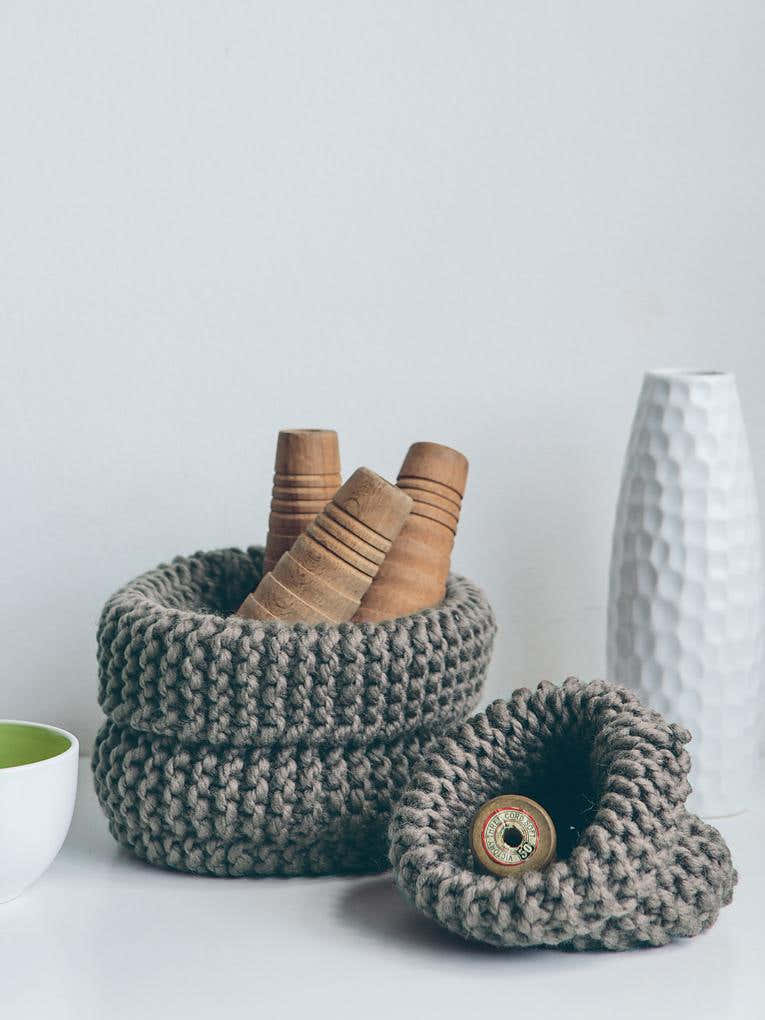 Garter Stitch Baskets