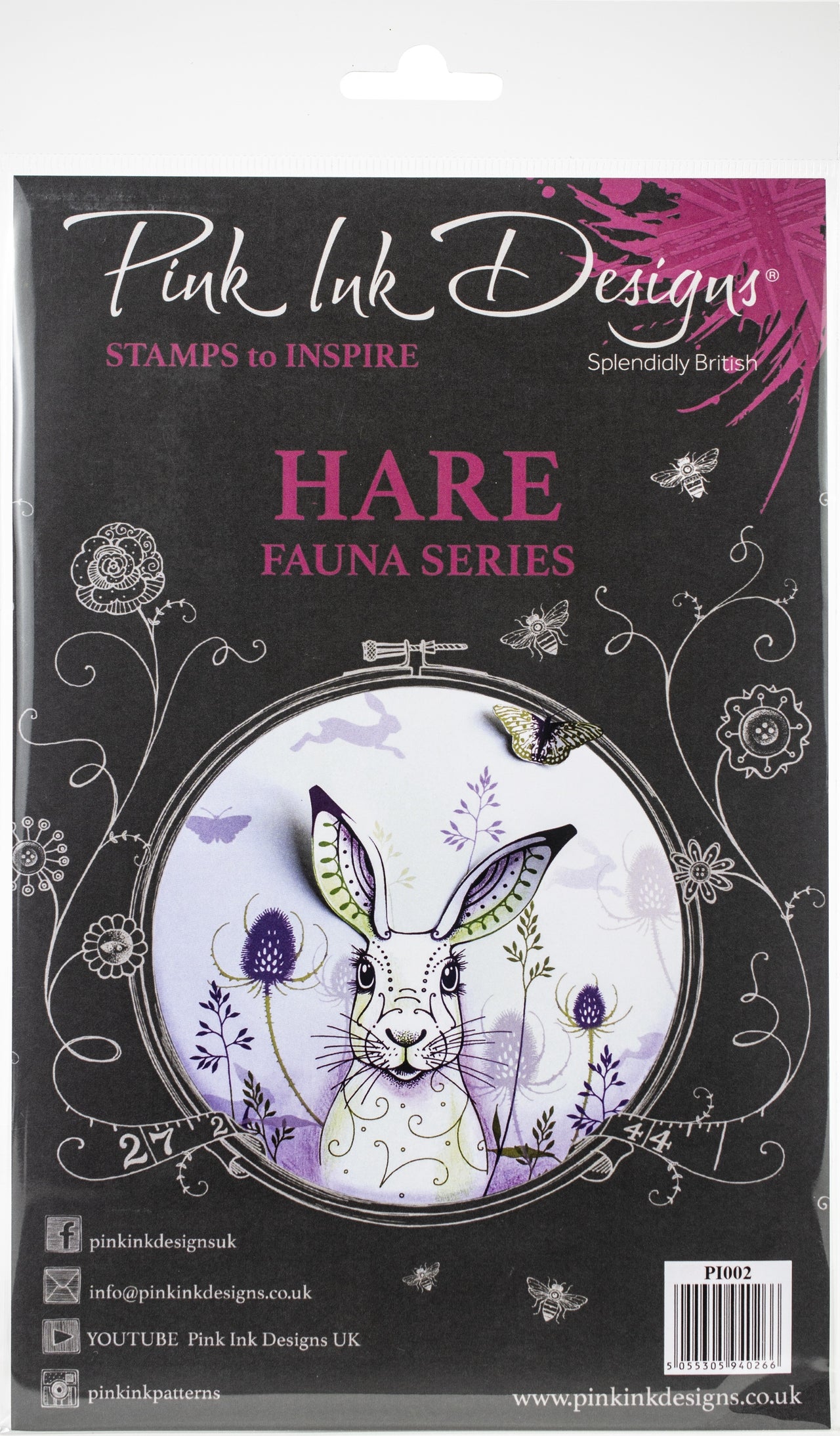 Creative Expressions Pink Ink Designs A5 Clear Stamp Set - Hare