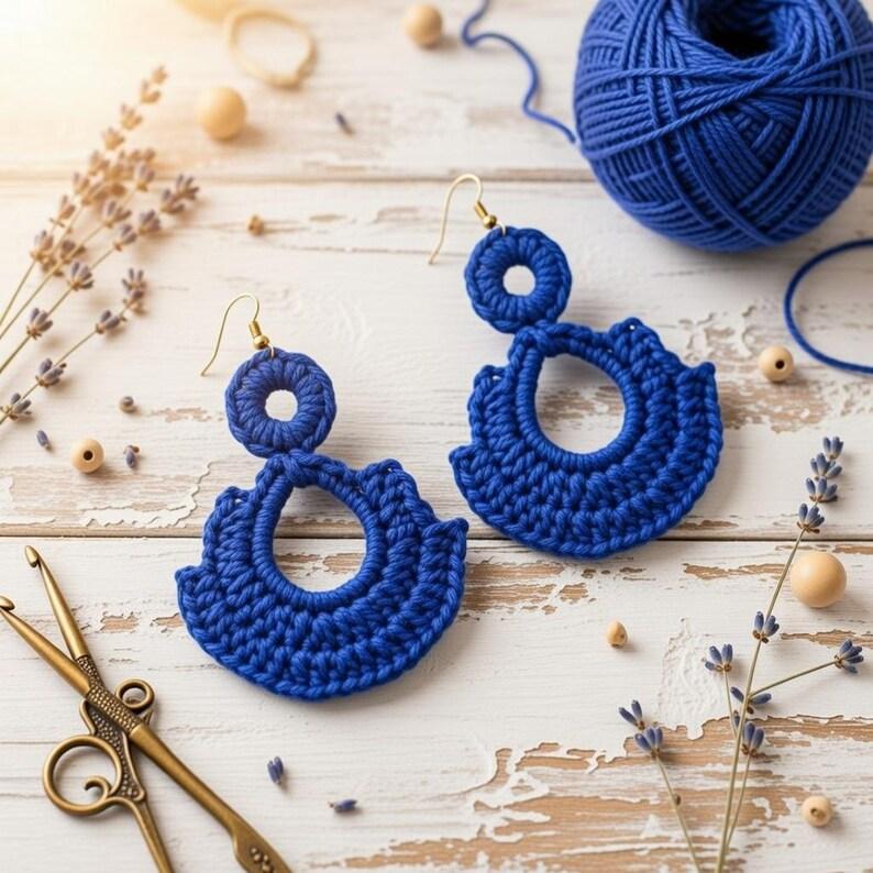 Crochet Teardrop Earrings Pattern – Jewelry PDF + Video Tutorial