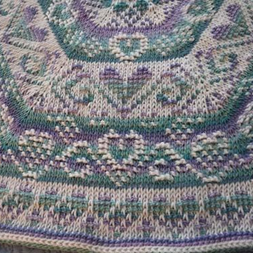 Heartstrings Wedding or Baby Blanket TITR (Tunisian in the Round