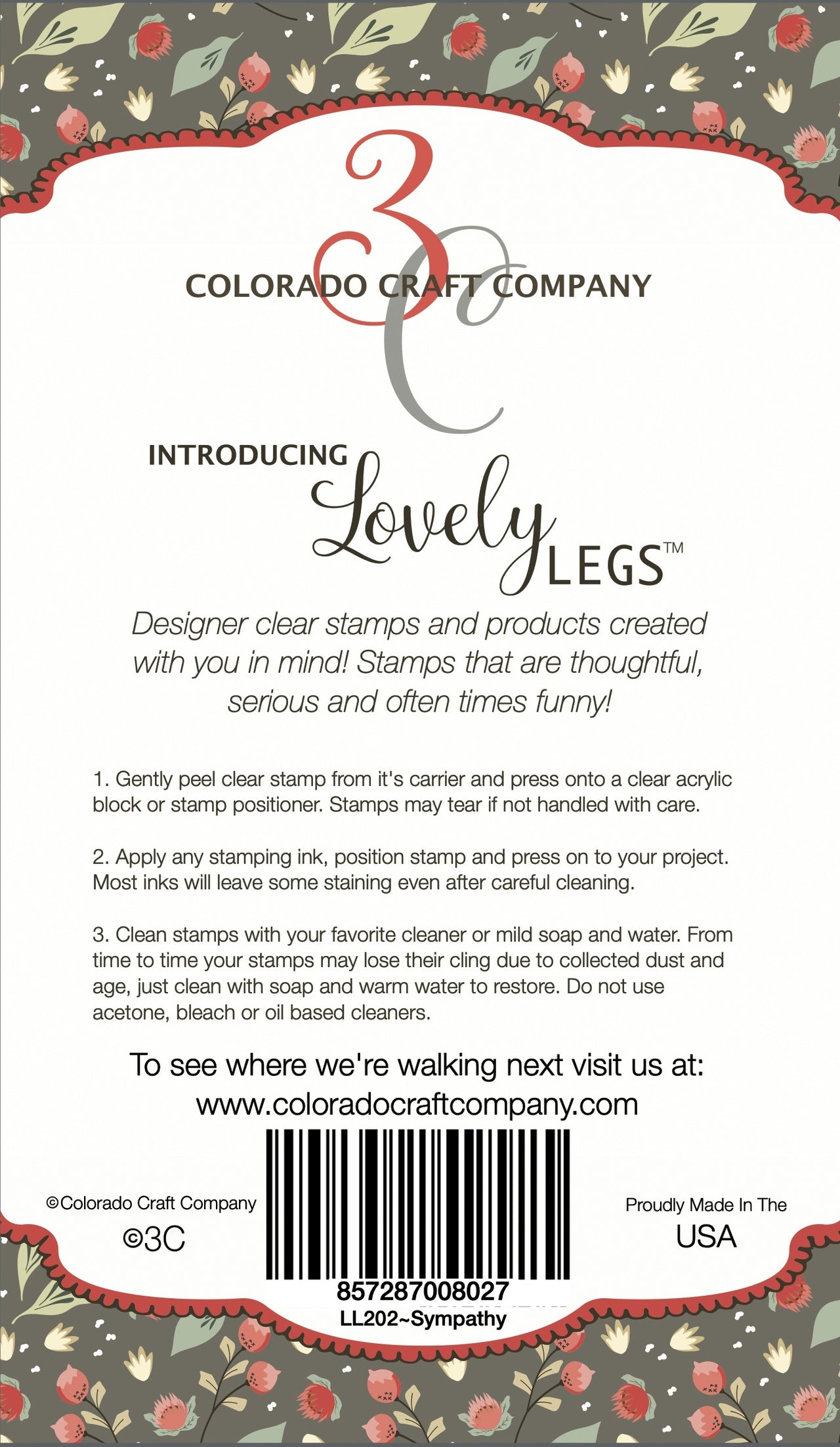 Colorado Craft Company Clear Stamps 4"X6" - Sympathy-Lovely Legs