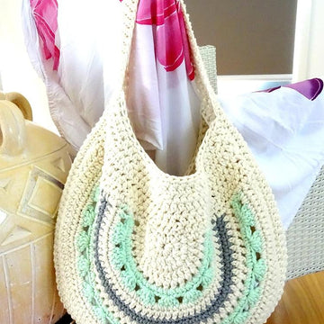 Large Crochet Hobo Bag