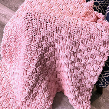 Blush Glam Chunky Blanket